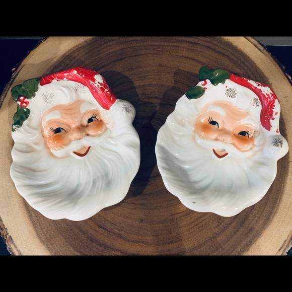 Other - ✳️Bundle only✳️ 🎅🏻💕 Set of 2 Vintage Santa Dishes